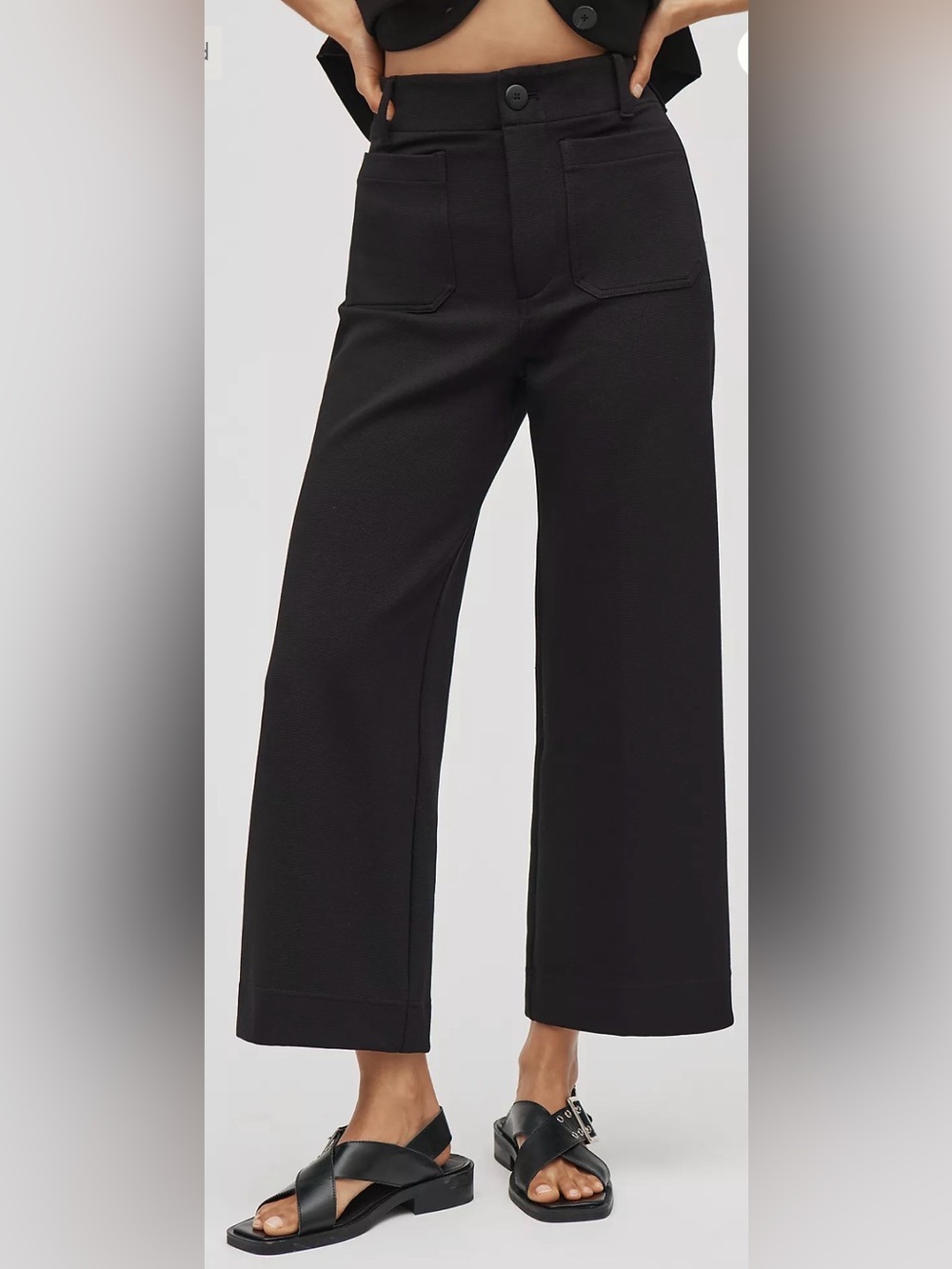 Anthropologie Maeve Colette Knit Cropped Wide Leg Pants size 30
